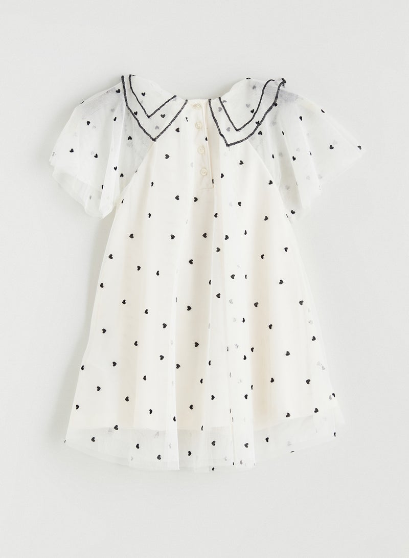 LC WAIKIKI Peter Pan Collar Tulle Girls Dress - Image 3